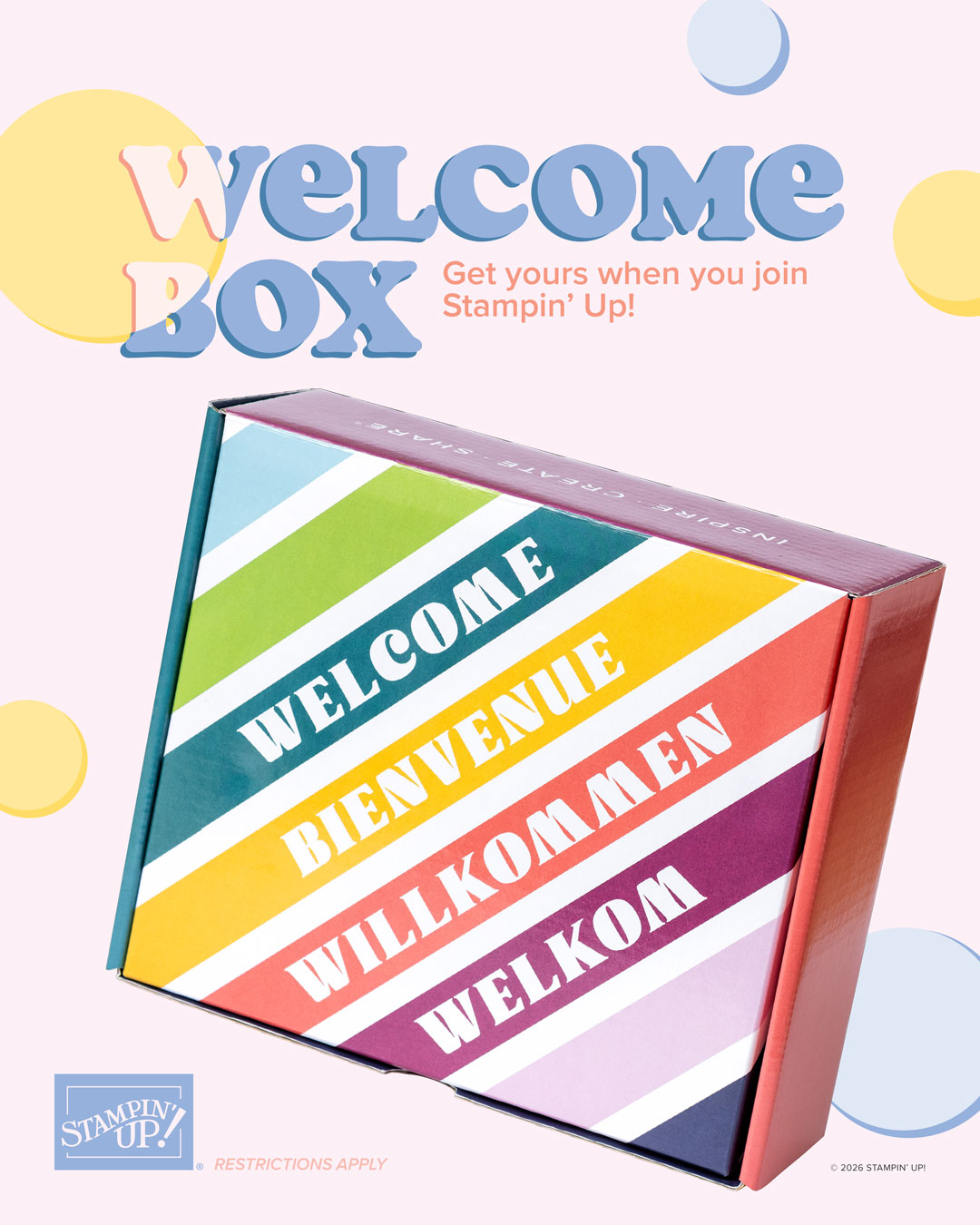 Stampin' Up! welcome box for new demonstrators