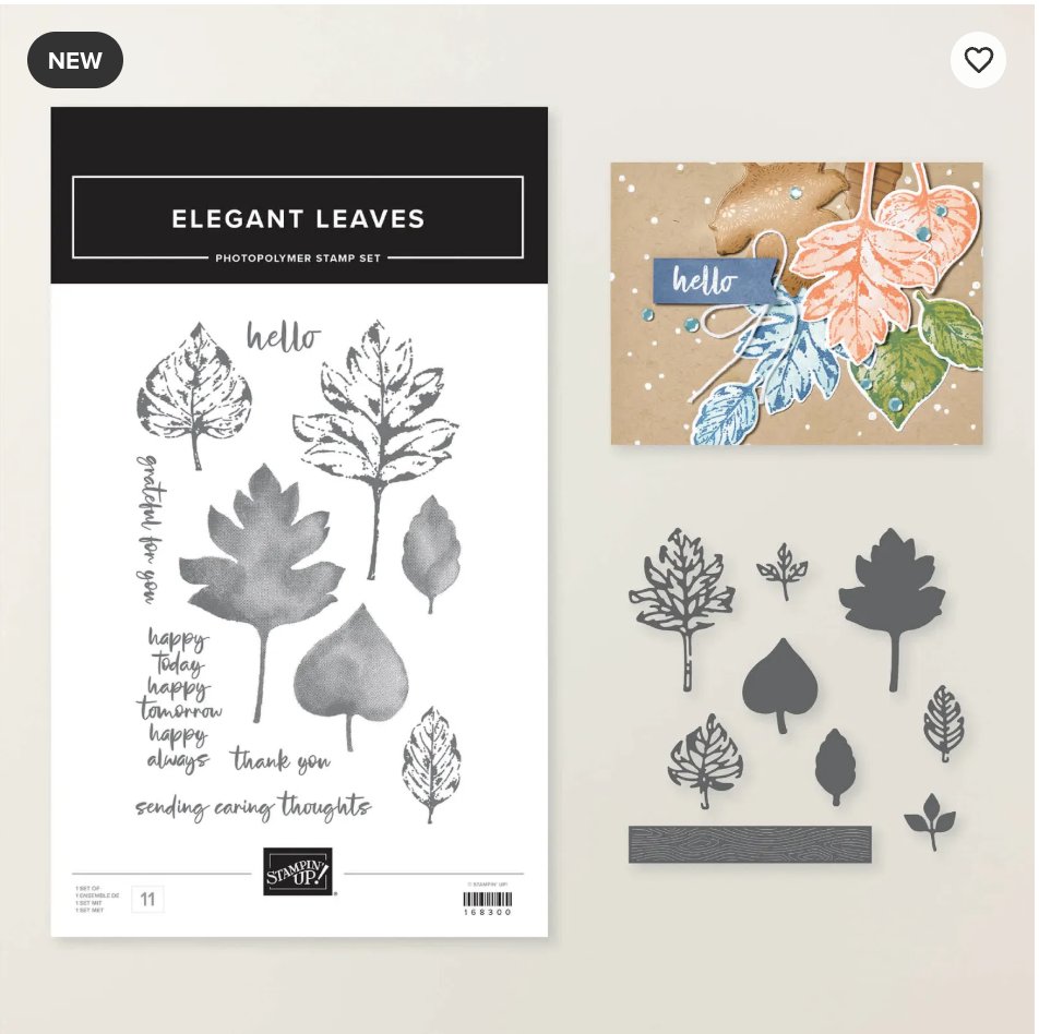 Elegant Leaves Bundle from Stampin' Up! with stamp set and coordinating dies