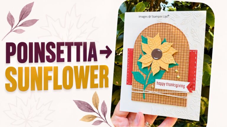 Turn a Poinsettia into a Sunflower for This Easy Fall Card
