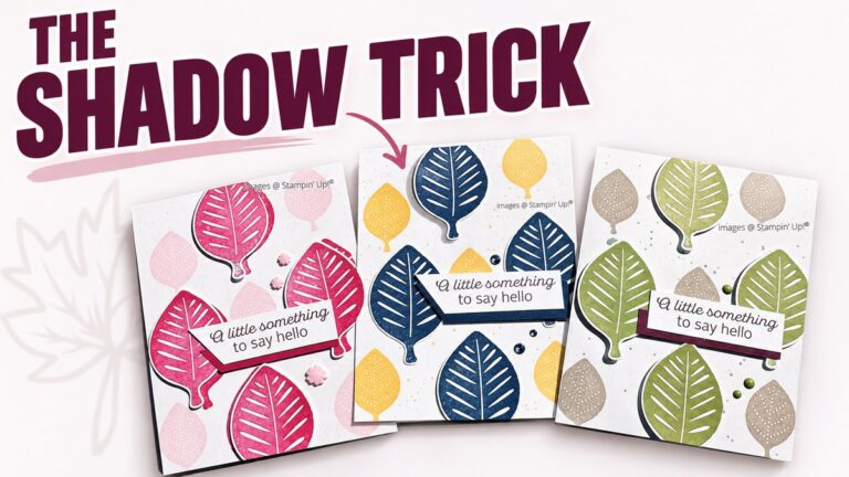 The Shadow Trick: An Easy Layered Leaf Card Technique